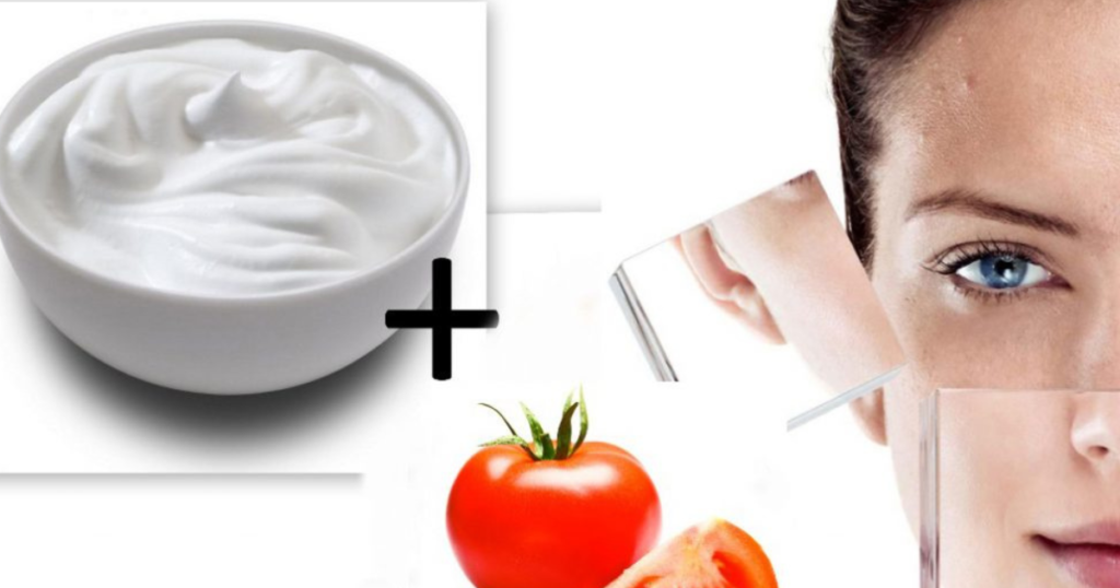 Tomato & yogurt glowing face pack